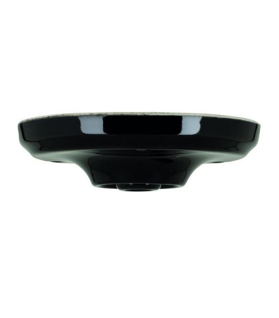 Schwarzer Porzellan-Deckenbecher - Elegante Rosetten & Becher – foto