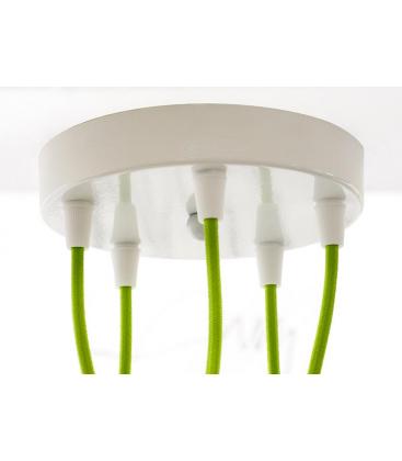 Coppa da soffitto in metallo bianco 5 corde - Rosoni e tazze da soffitto 11756-26020