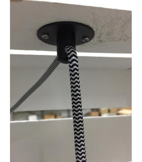 Empuñadura decorativa negra para cuerda de pared - Rosetones y copas de techo – foto