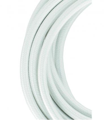 Eleve su espacio con el cable textil decorativo blanco de 3 m 11761-26039