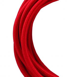 Cavo tessile decorativo 2C rosso 3m