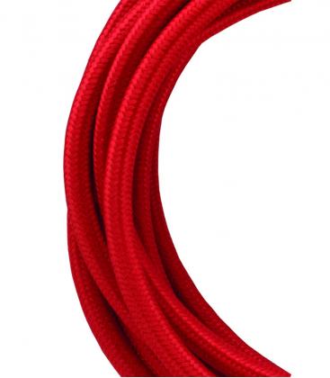 Cable textil rojo vibrante Realce su decoración 11764-26047