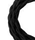 Decorative Textile Cable twisted 2C black 3m 11791-26107