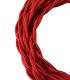 Dekoratives Textilkabel verdrillt 2K metallisch rot 3m 11794-26110