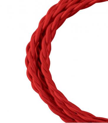 Elegante cable textil trenzado rojo Realce su decoración 11793-26115