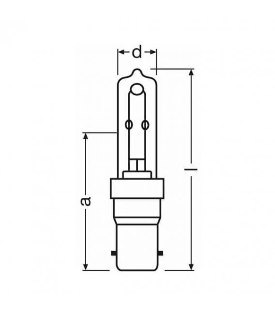 Halogen-Glühbirne JDD 40W Ba15d Klar - 220V – foto