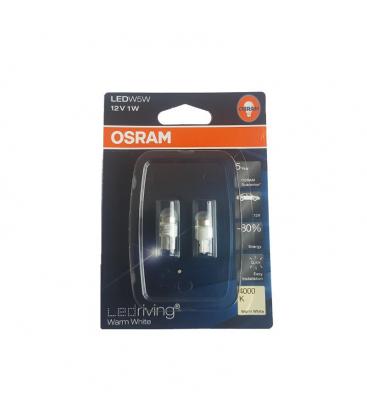 LED Retrofits 2850WW 1W 12V W5W 4000K - Bombillas Coche Pack Doble 8037-26223