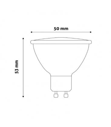 Spot Alu 4W NW LED Lamp - Durable Plastic, 110° Beam 11834-26229