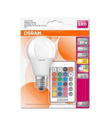 LED sijalka Classic A RGBW 9W E27 Daljinski upravljalnik 11936-26521