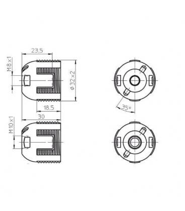 M10x1 Lampholder G9 with Cover Caps - Acheter maintenant ! 7031-26576