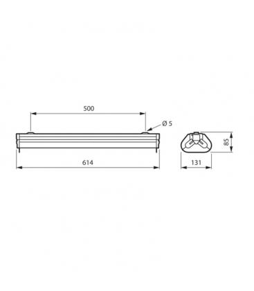 TMS030 2xT8 18W UVC-Desinfektionsleuchte 11978-26680