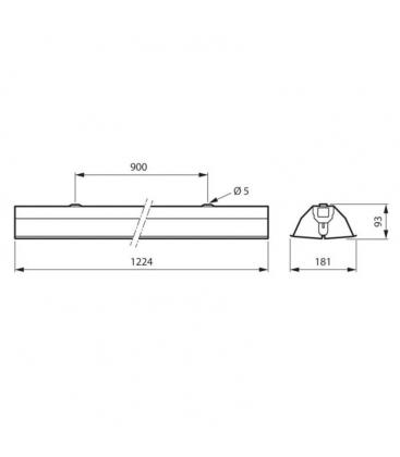 TMS030 2xT8 36W TUV HFP R UVC - Desinfektionsleuchte 11984-26694