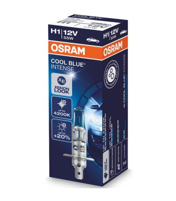 H1 55W 12V 64150 CBI Lampadina auto blu freddo intenso – Foto