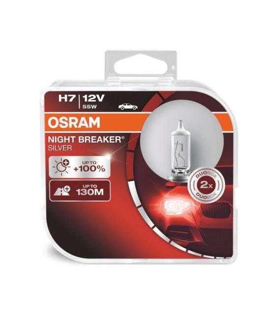 Car Bulb H7 55W Night Breaker Silver - Double Pack – photo