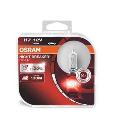 Lampadina auto H7 55W Night Breaker Argento - Confezione doppia 12000-26759