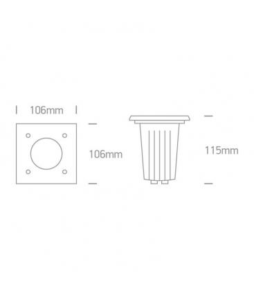 Luminaire de sol encastré en acier inoxydable pour l'extérieur IP67 - 35W GU10 12008-26794