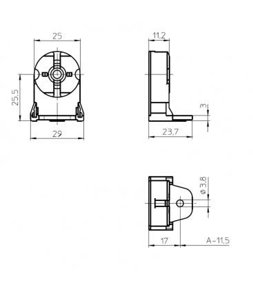 100572 Lampholder G13 - Surface Mounted for T8 Lamps 12009-26799