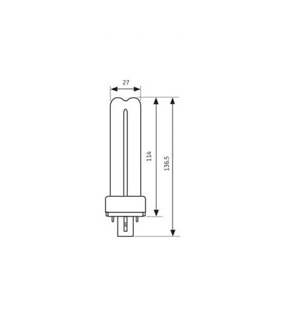 Kompaktna varčna sijalka Biax F7W 865 - G23 2G7 – fotografija