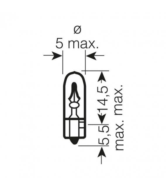 24V Lkw-Glühlampe 2741, 1.2W W2x4.6d - Beleuchtungslösung – foto