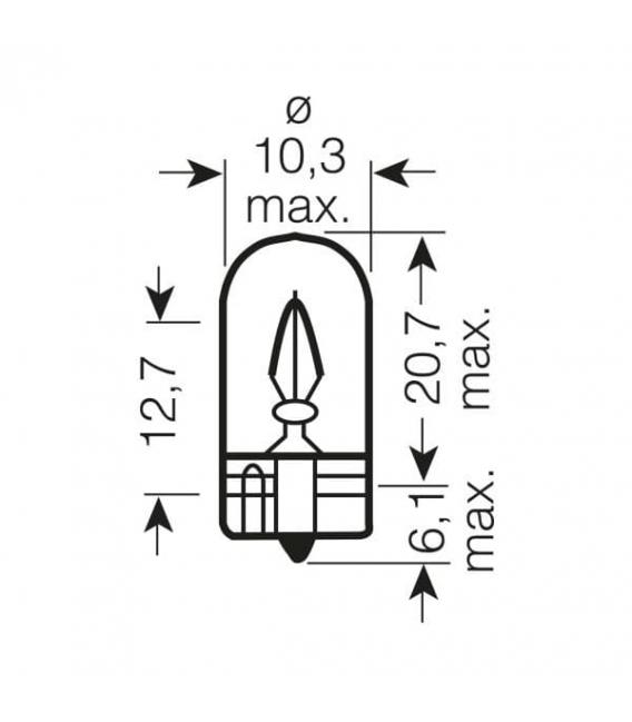 Ampoule 24V pour camion W3W 2841 - – Photo