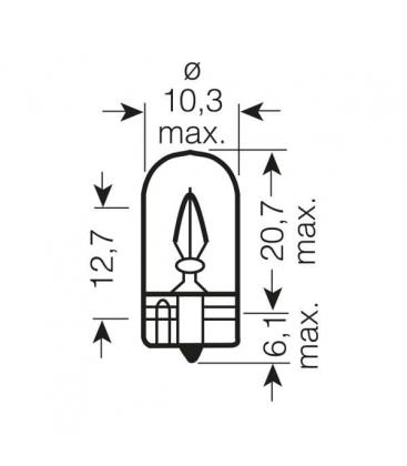 24V Lkw-Glühlampe W3W 2841 - Beleuchtungslösung 1207-2838