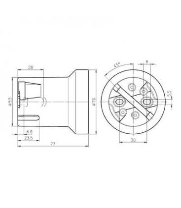 Premium Porcelain Lampholder - E40 4001-3061