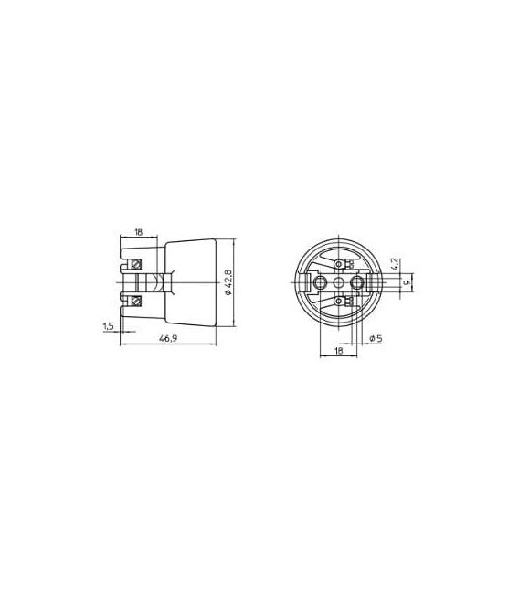 Lampe en porcelaine M4 62310 - Luminaire unique E27 – Photo