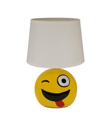 EMO blanco E14 Funny Smiley Face Lámpara de mesa Ilumina tu escritorio 12026-32014