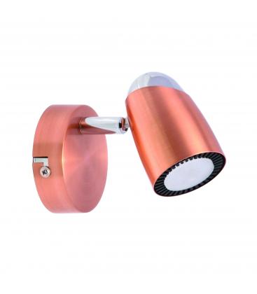 RUDA 1C LED Luminaire 1x6W WW Copper Chrome Finish 12154-32134