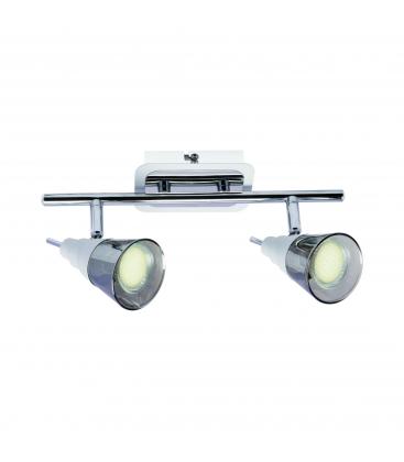 Luminaire élégant TOMI GU10 2I en finition chrome et blanc 12274-32251