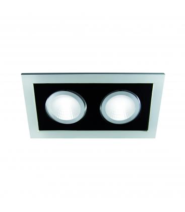 Luminaire encastré BORYS L GU10 Argent Noir 12337-32314