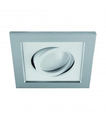 Elegante Luminaria Empotrable de Techo BORYS D GU10 220V 50W Blanco Plata 12373-32349