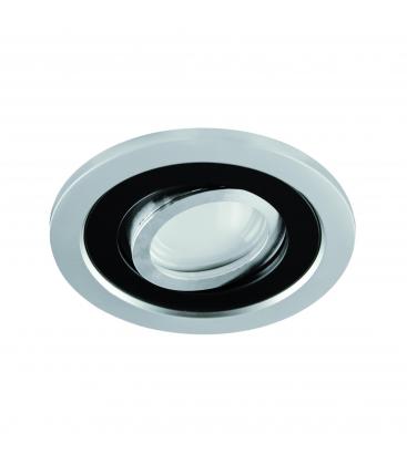 Elegante Luminaria empotrable BORYS C GU10 Plata Negro 12377-32353