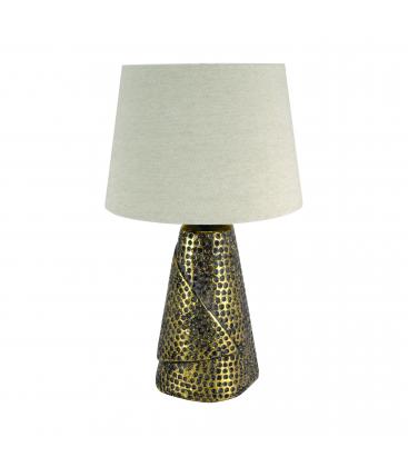 Gold MAGDA E27 Table Lamp in Beige Solution 12872-32804