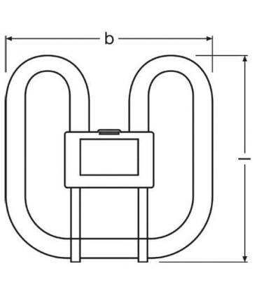GR8 Square Compact 2D CFL 28W 835 - Energiesparlampe 4107-3366