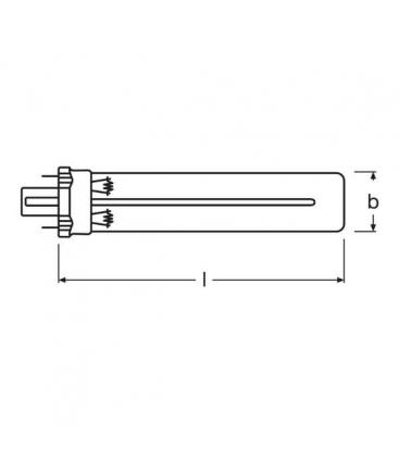 Dulux S BLUE UV-A 7W 78 G23 - Premium Actinic Lamp 6030-3470