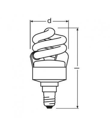 Lampada Dulux PRO MICRO Twist 7W 825 E14 6068-3603