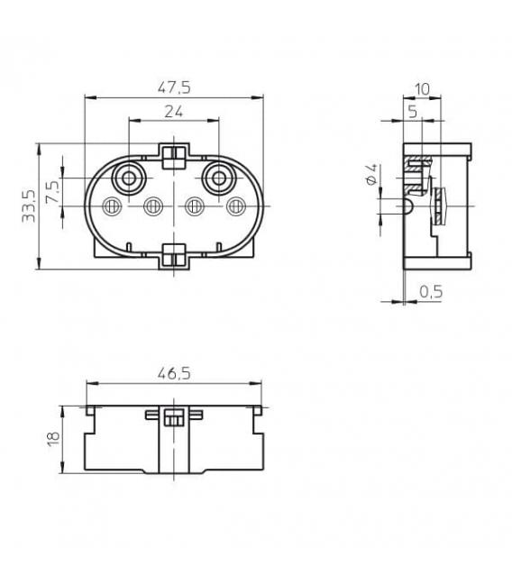 2G11 Lampholder Base - Essential – Photo