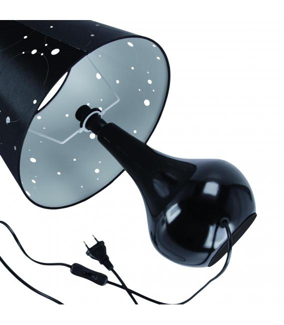 Lampe de table LARYSA E14 noire - Illuminez votre bureau – Photo