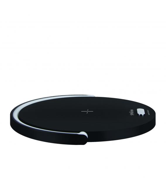 Caricabatterie wireless SATURN LED Lampada da tavolo - Luce da scrivania unica nel suo genere – Foto