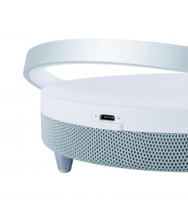 Lámpara LED SATURN: Cargador inalámbrico y altavoz Bluetooth 12779-36990