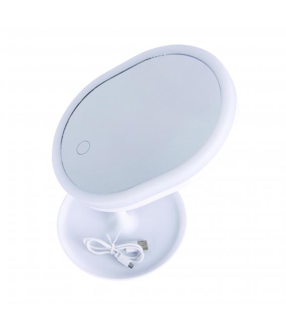Valorizzate la vostra bellezza con lo specchio da tavolo a LED PRINCESSA Bianco – Foto