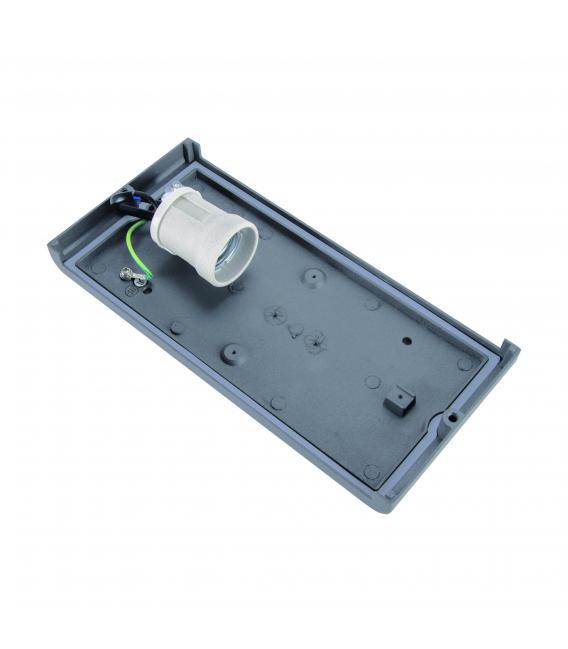 Luminaire de façade GRETA E27 gris foncé anti-poussière pour l'extérieur – Photo