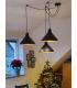 Rosetta per lampadari in metallo nero multicorda 3 11752-38079