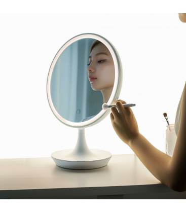 Mettez en valeur votre beauté avec le miroir de table LED PRINCESSA Blanc 12739-38434