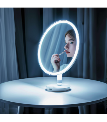 Valorizzate la vostra bellezza con lo specchio da tavolo a LED PRINCESSA Bianco 12739-38437