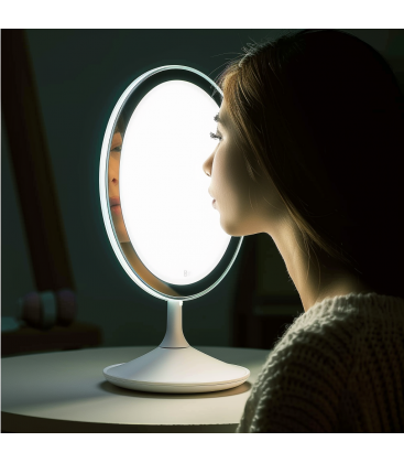 Realce su belleza con el espejo de mesa LED PRINCESSA Blanco 12739-38438