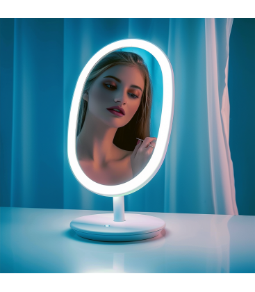 Realce su belleza con el espejo de mesa LED PRINCESSA Blanco 12739-38439