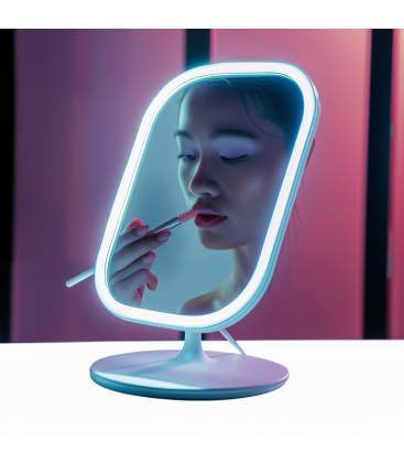 Valorizzate la vostra bellezza con lo specchio da tavolo a LED PRINCESSA Bianco 12739-38440