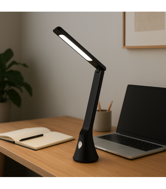 GIBON Lampe de bureau LED noire - Luminosité réglable et lumière blanche – Photo